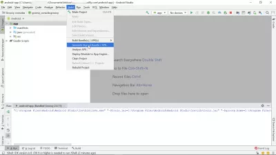 كيفية جعل APK من Android Studio؟ توليد حزمة موقعة : يمكنك إنشاء حزمة موقعة أو قائمة APK في Android studio