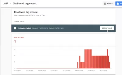 Hogyan lehet megoldani a Google Search Console problémáit? : AMP Letiltott címke van.