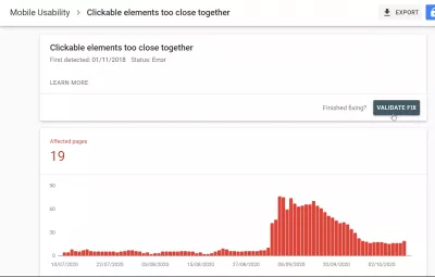 Google Search Consoleの問題を解決する方法は？ : モバイルユーザビリティクリック可能な要素が近すぎる問題