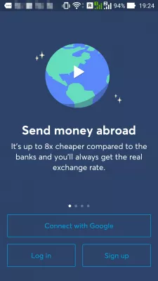 WISE internasyonal na app para sa paglipat ng pera : Pinakamahusay na international money transfer app login screen