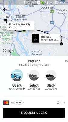 How to use Uber : Uber trip visualization and class selection with Uber fare estimation