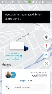 How to use Uber : Uber cab booking confirmed and waiting for pickup