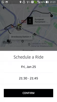 How to use Uber : How to schedule an Uber - Uber scheduling settings