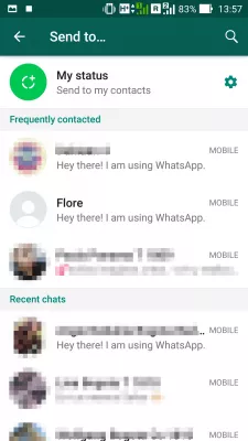 How does Uber share my trip status works : WhatsApp contact list to share Uber trip status