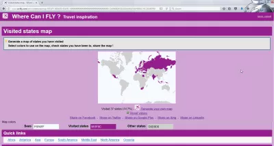 Visited countries map generator : Real time updated travel map, also customizable