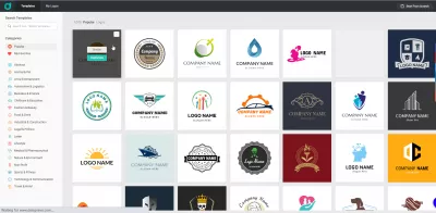 DesignEvo - Create A Stunning Logo With A Few Clicks : Browsing available logo templates