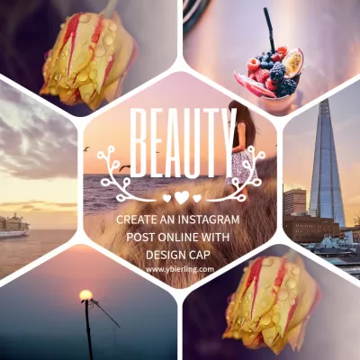 DesignCap Review: Create Beautiful Designs Online For Free : Stylised Instagram post created online for free with DesignCap
