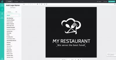 DesignEvo Review: Simple Logo Creation Tool : Customizing a logo with the buil-in functionalities