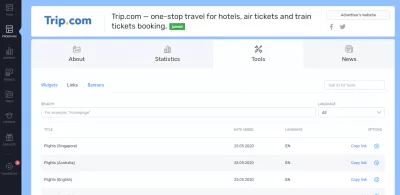 Travelpayouts'i sidusprogrammid, mis maksavad klikkide eest: lennufirma, hotellide ja reiside sidusprogramm : TravelPayoutsi sidusmakse seaded