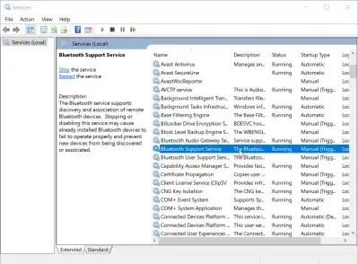 Как да разрешите Bluetooth сдвоени, но не свързани с Windows 10? : Услуга за поддръжка на Bluetooth