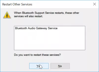 Как да разрешите Bluetooth сдвоени, но не свързани с Windows 10? : Рестартирайте друга услуга Bluetooth Audio Gateway Service