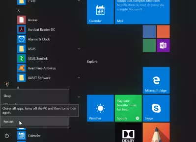 Kako riješiti Bluetooth uparen, ali nije povezan u sustavu Windows 10? : Gumb za ponovno pokretanje sustava Windows 10
