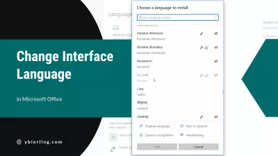 માઈક્રોસોફ્ટ ઑફિસમાં ઇન્ટરફેસ ભાષા કેવી રીતે બદલવી?
