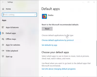 Bagaimana Cara Mengubah Asosiasi File Windows 10? : Pilih aplikasi standar berdasarkan jenis file