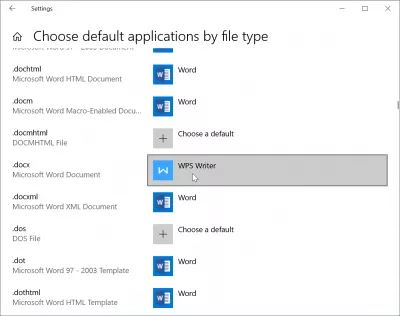 How To Change Windows 10 File Associations? : Looking for the file type for which file association should be changed