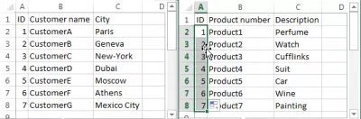 Kombineer kolomme in Excel en genereer alle moontlike kombinasies : Identifiseerers word outomaties verhoog tot die laaste reël