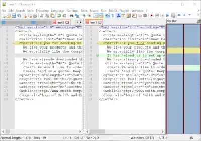 Kako primerjati dve datoteki v Notepad ++? : Notepad ++ primerja dve datoteki