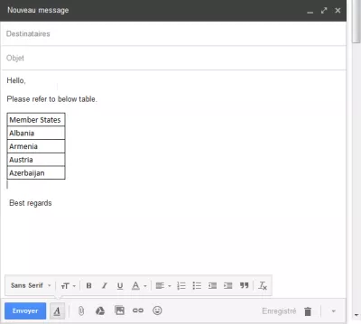 Gmail मध्ये एक टेबल कशी हटवायची : टेबलसह जीमेलमध्ये ईमेल करा