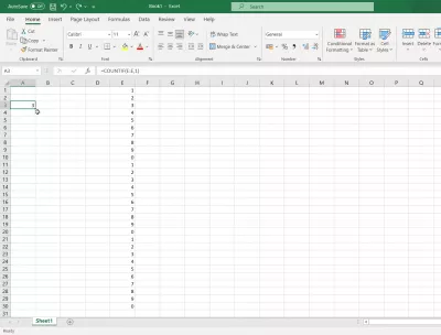 Counting functions in Excel: COUNT, COUNTA, COUNTIF, COUNTIFS : A COUNTIF function in Excel
