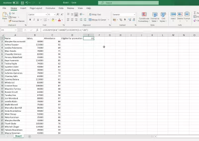 计数Excel中的函数：Count，Counta，Countif，Countifs : 在Excel中使用Countif函数执行或操作