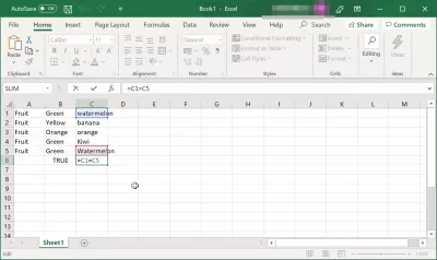 Como usar corretamente a função Comparar String do Excel? : A cadeia de caracteres do Excel compara maiúsculas e minúsculas