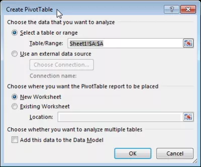 Excel count occurrences : Options to create pivot table and count unique values