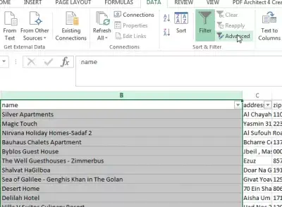 Filtro automatico personalizzato indolore Excel su più di 2 criteri : Selezione dell'elenco da filtrare con più criteri