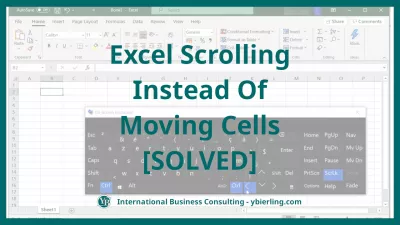Excel גלילה במקום תאים נעים : מופעל על המסך המקלדת ScrLk