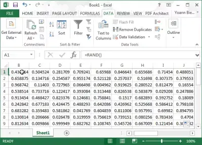 Scrollaigh Excel Seachas Cealla A Bhogadh : Iompar caighdeánach gan Lock Scroll, ag cur na heochracha ceart sa bhosca le rogha A1 roghnaíodh go B1