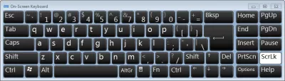 Excel Scrolling Sa Halip Na Paglipat Ng Mga Cell : Isinaktibo ang key ng On-Screen Keyboard ScrLk