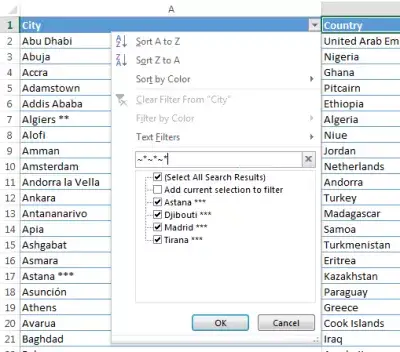 Excel zástupný filtr : Excel zástupný filtr