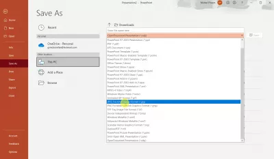 Eksportuj slajdy programu PowerPoint do formatu JPG o wysokiej rozdzielczości : Kliknij, aby zmienić format eksportu