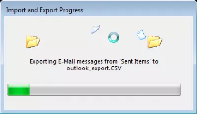 Export OutLook contacts to CSV : Import and Export progress bar