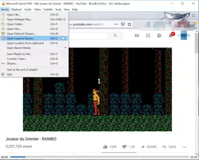 4 maneiras gratuitas de gravar tela no Windows 10! : Reproduzindo vídeo de tela gravada com áudio no media player VLC