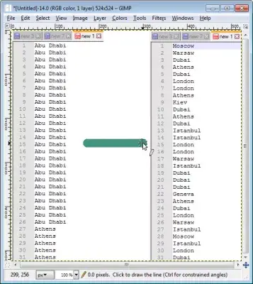 GIMP trace une ligne droite ou une flèche : comment faire une ligne droite dans GIMP