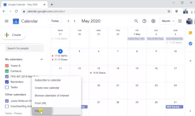 Kako uvesti ICS datoteku u Google kalendar : Drugi korak: odaberite opciju uvoza