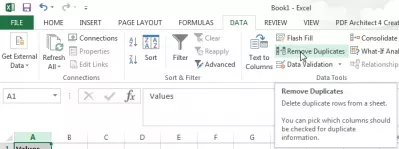 Excel मध्ये डुप्लिकेट हटवायचे कसे : Excel मध्ये डुप्लिकेट काढून टाकणे