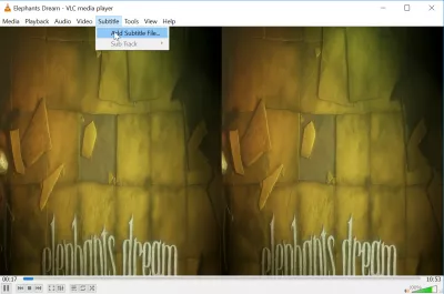 Как да изтеглите субтитри във VLC : Филмът е възпроизведен в VLC без субтитри