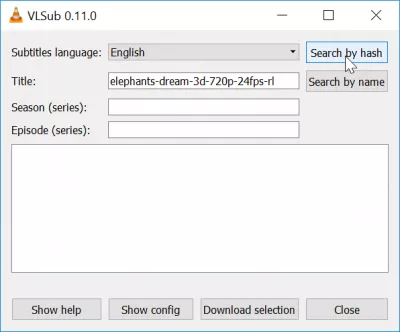 Jak pobrać napisy w VLC : VLC VLSuB okno rozszerzeń napisów