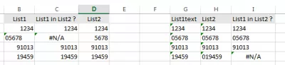 Comment faire un vlookup dans Excel? Excel aide vlookup : Fig03 Comparer la différence vlookup