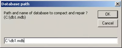 MS Access MDB repair tool : CompactAndRepairDB-vX.0.mdb, database to compact selection