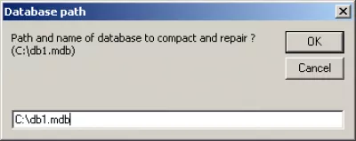 MS Prieiga MDB remonto įrankis : CompactAndRepairDB-vX.0.mdb, kompaktiškas pasirinkimas