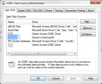 MS Access Oracle ODBC drayveri : 2-rasm: ODBC ulanishini yarating