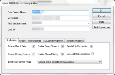 MS Access Oracle ODBC driver : Fig 3 : Setup Oracle ODBC connection