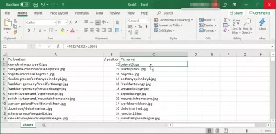 MSExcel: Πώς να βρείτε τη θέση ενός χαρακτήρα σε μια συμβολοσειρά; : Εξαγωγή υποστέλεσης ξεκινώντας από δεδομένο χαρακτήρα με λειτουργίες FIND και MID