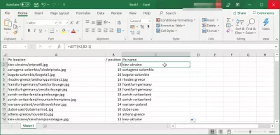 MSExcel: Si të gjesh pozicionin e një personazhi në një varg? : Nxjerr tekstin para karakterit me funksione FIND dhe LEFT