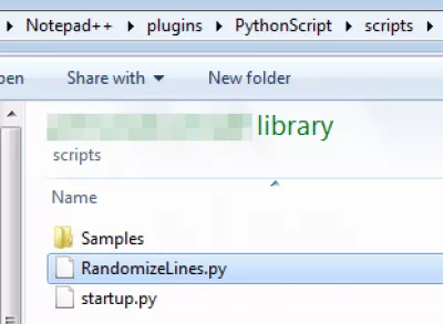 Блокнот ++ рандомизировать, сортировать строки случайным образом : Создайте файл RandomizeLines.py в локальной папке Notepad ++