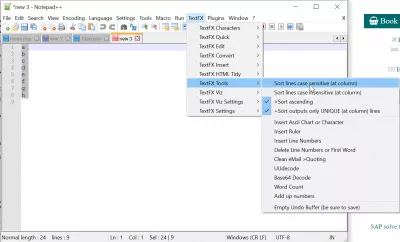 Notepad++ randomize, sort lines random : How to sort text in Notepad++