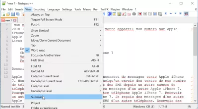 How many words in my text? With Notepad++ word count tool : Word count tool