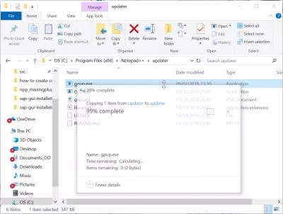 כיצד להוסיף בחזרה את Notepad + + מנהל תוסף חסר? : חסר הקובץ מותקן בתיקייה Updater